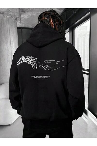 ship master Hope Printed Oversize Unisex Hoodie, 100% Cotton 3 Thread Hooded ...