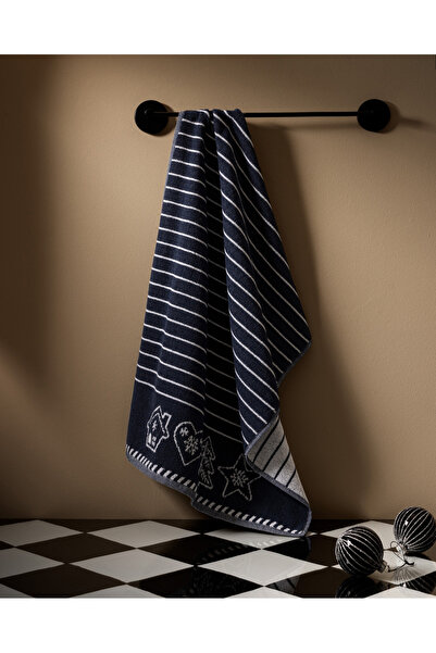 Madame Coco Flavon 100% Cotton Face Towel - Navy Blue - 50X70 cm