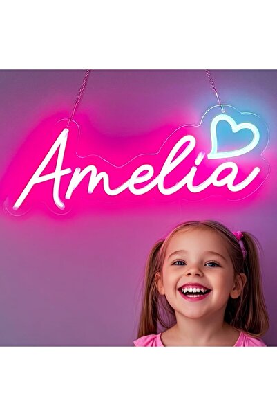 Slasa Custom Name Neon Sign 14–20 inch Personalized LED Wall Light for Bedroo...