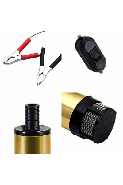 Kemos Delice Alüminyum Gövde 12 Volt Sıvı ve Mazot Aktarma Pompası