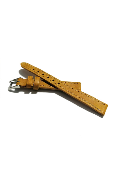 FADO Genuine Leather Watch Band Compatible with Every Hour Yellow 12 mm (442)