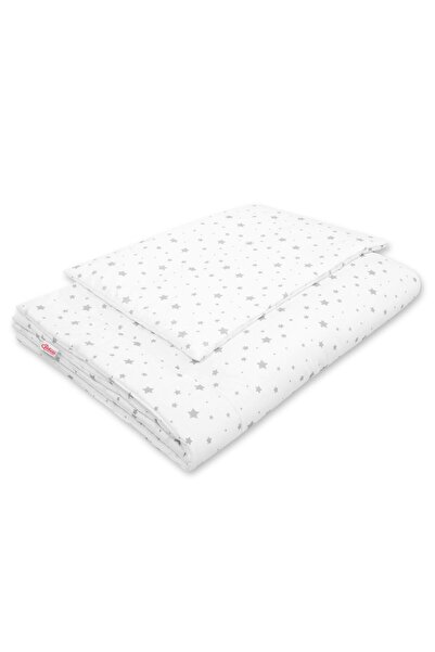 Other Children's bedding set with filling 120x90cm - mini gray stars on a whi...