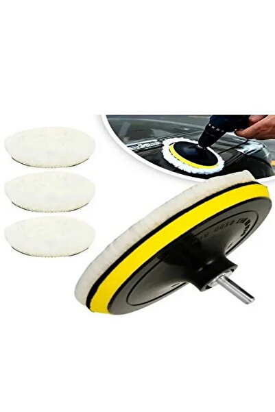 tag Oto Araç Pasta Cila Polisaj Metal Cam Ahşap Parlatma Yün Başlık Matkap Uc...