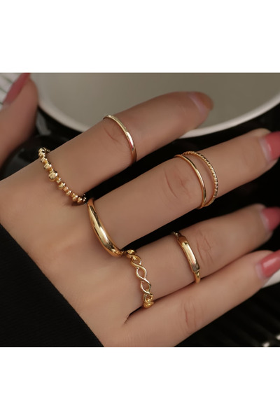 Ervalina 7'li Yüzük ve Eklem Yüzük Seti