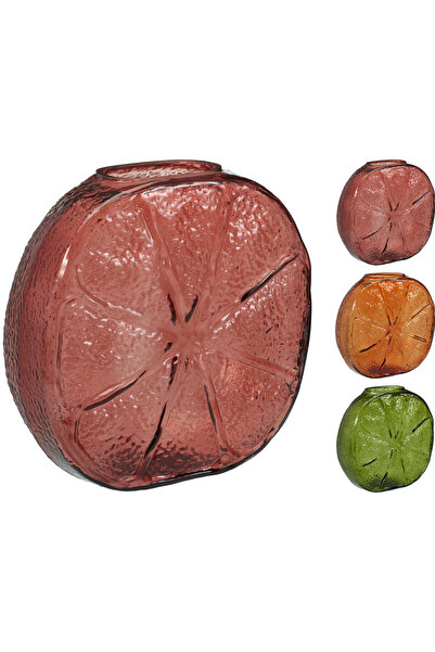 DecoDepot Decorative vase Lemon, colored glass, 21 cm