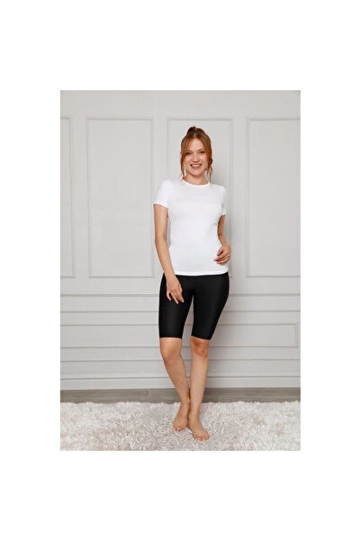 Narnuga Mi̇ray- Microfiber Above-Knee Leggings Black