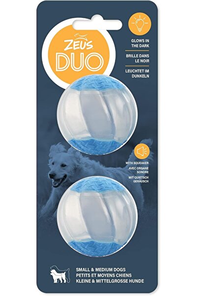ZEUS كرة مزدوجة، 5 سم مع صفارة وإضاءة، عبوة من قطعتين