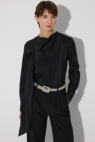 Touché Privé Gold Buttoned Kupra Tunic