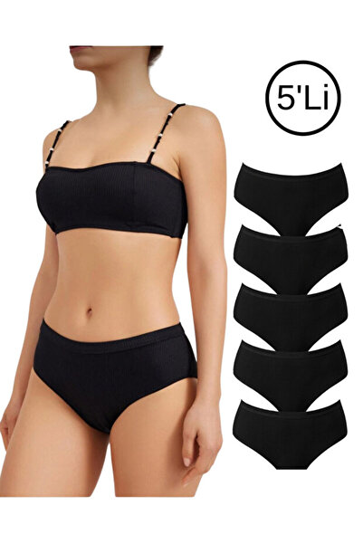 Tusebu 6 Pack Ribbed High Waist Cotton Women's Panties