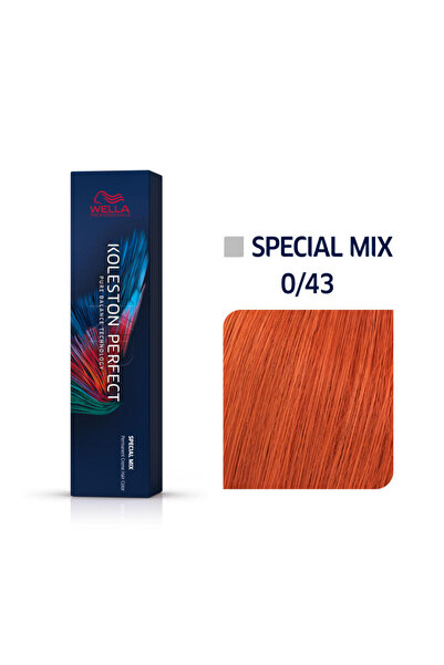 Wella Professionals , Koleston Perfect Special Mix, Permanent Hair Dye, 0/43 ...