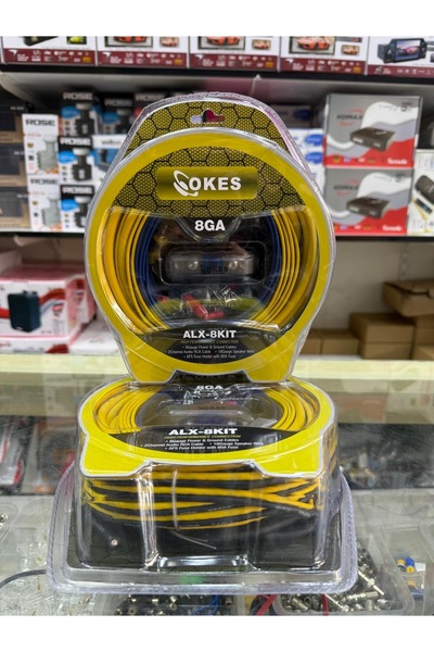 OKES TKN 8GA PROFESYONEL SERİ KALİTELİ OTO AMFİ KABLO SETİ 8-KIT