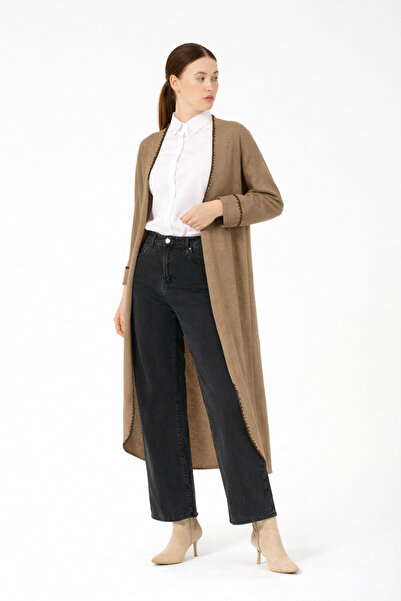 Hatun Atila Hatunatila Crochet Detailed Knitwear Poncho Cardigan 8556