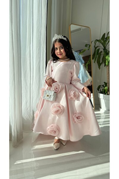 Warazan فستان بناتي أنيق بورود