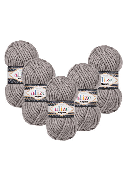 Alize Superlana Megafil 5-Pack - Autumn/Winter Collection Thick Knitting Yarn...