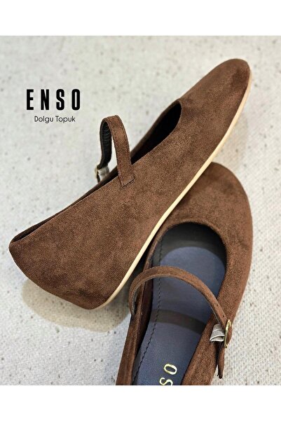 Zuum Balerini de damă Enso cu căptușeală ascunsă interioară - piele intoarsa ...