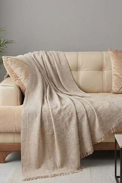 Valmia Home Husă pentru fotoliu / Bumbac cu model picior de găină și ciucuri ...