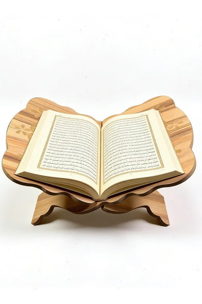 Generic Quran Holder Stand - Premium Wooden Quran Display Holder with Intrica...