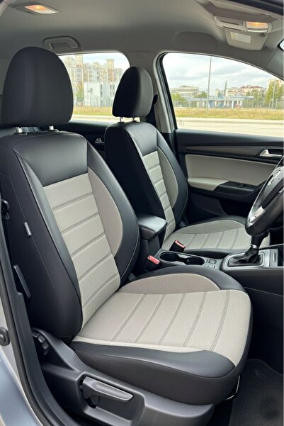 GM-DESIGN Speed Series Beige Pique Fabric Universal Car Seat Cover - 5 Seat F...