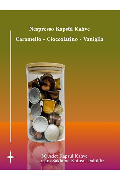 Nespresso Barista Kapsül Kahve (caramello- cioccolatino- vaniglia) 30 Adet + ...