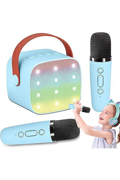 Leon Lifestyle Kids Mini Karaoke Machine 2 Wireless Microphones Bluetooth Spe...