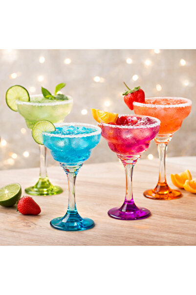 John Libbey & Co Ltd 🍹 Libbey Margarita Glass Set – 4 Elegant Glass Glasses ...