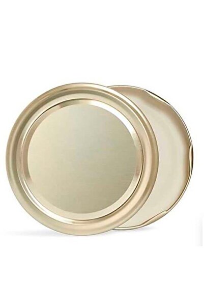 Mikasso 10 Pieces 100 mm Glass Canning Jar Lid Metal Gold