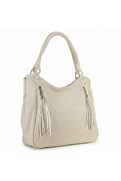 NO NAME Cream eco-leather shopper