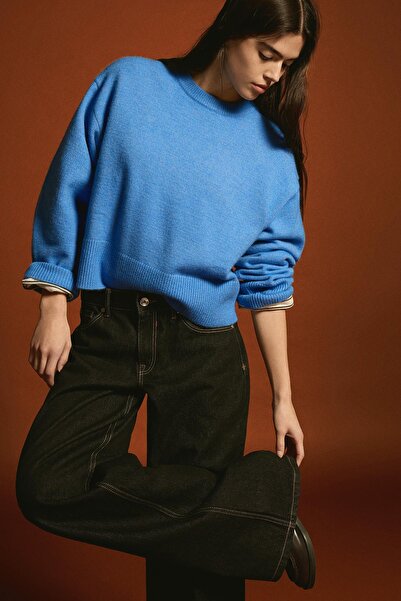 Bershka Oversize rib altı kazak