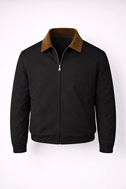 LUMAST Trucker Velvet Collar Bomber Lined Jacket