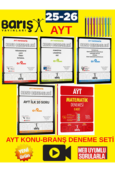 Mert Hoca Yayınları Barış 2026 AYT Matematik 5 Kitaplık Konu Branş Deneme Set...