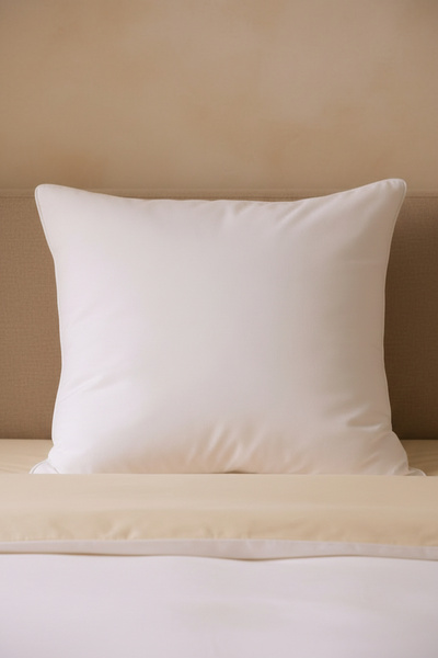 asev tekstil Softia Pamuklu Beyaz Boncuk Silikon Dolgulu Yastık - 800gr