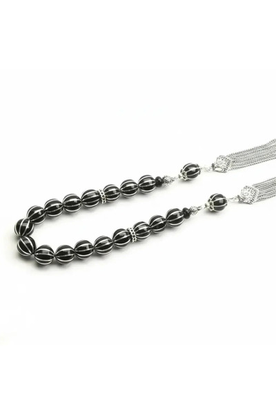 BlackCraft Oltu Stone Ten-Piece Watermelon Zaza Rosary