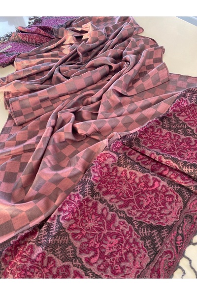 Bohemian Gray Elegansa Shoulder Scarf with Cashmere Texture Stylish Shawl Cas...