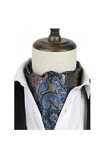 The Casius. Tie Scarf for Men's Shirt, Blue with Inserts