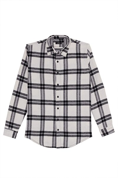 Tudors Men's Slim Fit slim fit checkered winter lumberjack shirt