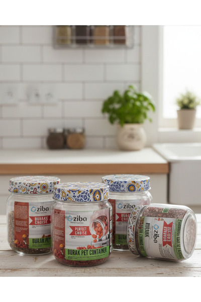 ZİBA Transparent Plastic Jars – 250 ml Each | Airtight Kitchen Storage Contai...