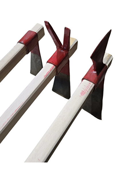 ÇAYLAR AVM Kazma Seti Büyük Dövme Çelik Bahçe Kazması 120 cm Saplı - 3 Çeşit