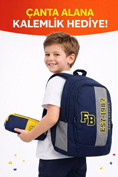 Fenerbahçe PELÜŞ LOGOLU ÇANTA VE ÇİFT GÖZLÜ KALEM HEDİYELİ