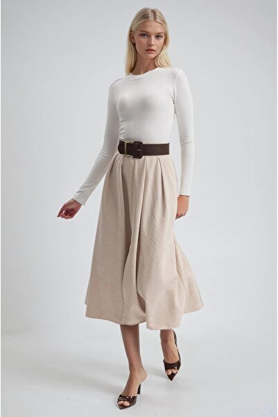 Secret Passion Lingerie Fusta de damă cu șliț și detaliu curea cu cataramă gr...