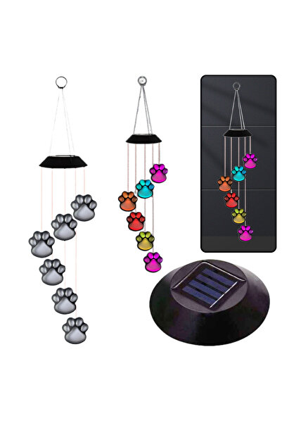 Three top online Solar Garden LED Lights Dog Paw Bells Colorful 70cm