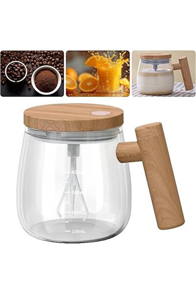 OEM Electric mixing cup, 400ml, borosilicate glass, transparent, removable lid