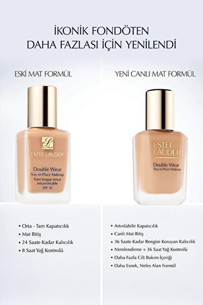 Estee Lauder Double Wear Stay-in-Place Fondöten SPF10 Canlı Mat Bitiş (2N1 DESERT BEIGE) 30ml
