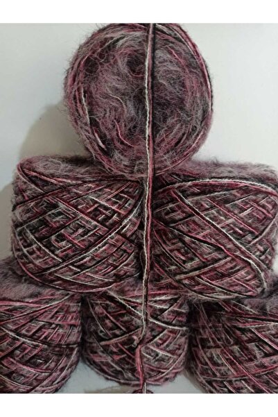 İPEK YÜN İPLİK DÜNYASI Angora Örgü İpi 4 Kat (Beyaz,Siyah,Pembe,Bordo) Karışı...
