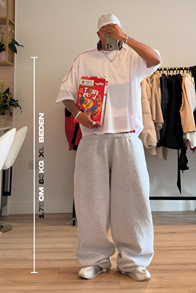 vladivosto Mevsimlik Bol Paça Lastikli Paça Oversize Baggy Büyük Beden Siyah ...