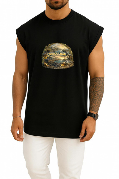 Bahriyeli Collection قصة فضفاضة قميص رياضي مطبوع عليه صورة صدرية من زونجولداك