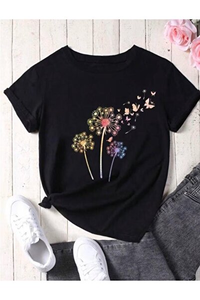 AZIZI TEKSTIL Μπλουζάκι με στάμπα Flying Butterflies Basic