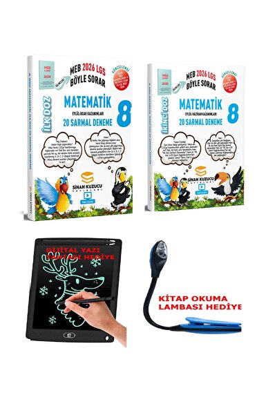 SİNAN KUZUCU YAYINLARI 2026-2027 Müfredat 8 Sınıf LGS Matematik 1 Ve 2 İnci D...