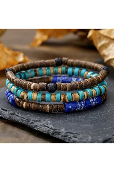 OutfitModa Turquoise elastic wrist bracelets