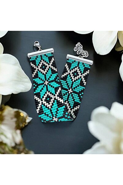 Ezera Elegant Wide Bracelet Handwoven with Miyuki Beads, Treva