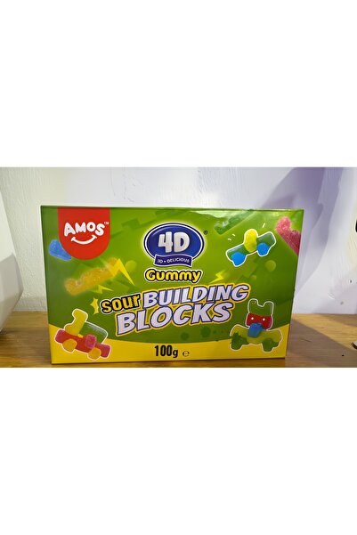 ENERGY SNACK SHOP Amos 4D Gummy Sour Building Blocks 100g